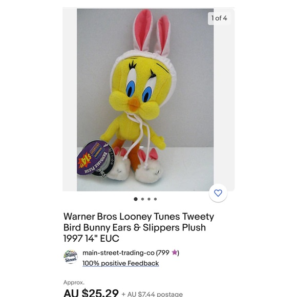 Warner Bros. Tweety Bird Bunny Ears & Slippers - Picture 13 of 13